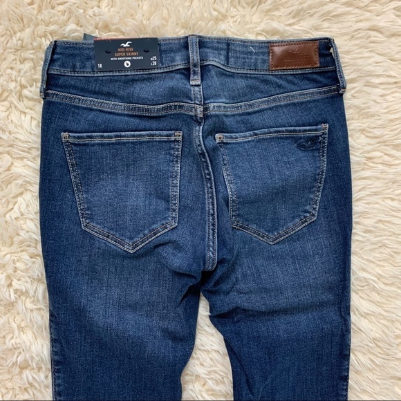 Hollister Mid Rise Super Skinny Med Wash Jeans 1R - Picture 10 of 15